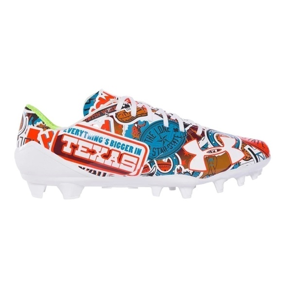 Under Armour Football Cleats Spotlight Limited Edition TEXAS sz 8 - Picture 1 of 9